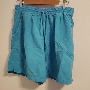 Bright blue shorts